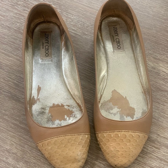 Jimmy Choo Waine Snakeskin toe flat (39.5) - Picture 5 of 6